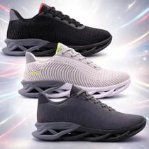Kit 3 Tênis Impax Esporte Conforto Dia A Dia Trabalho Casual
