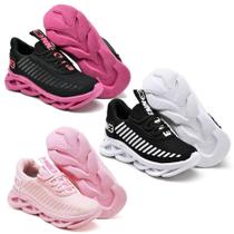 kit 3 Tênis Infantil Menina Evoltenn Sola Trança Escolar PINK/PRETO kit 3 Tênis Infantil Menina Evoltenn Sola Trança Escolar PINK/PRETO