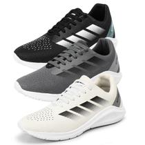 Kit 3 Tênis Masculino Confortável Corrida Caminhada Esportivo Casual Trabalho e Dia a Dia