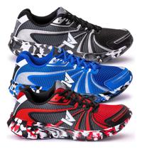 Kit 3 Tênis Masculino Esportivo E Casual Confortável Leve Caminhada Academia