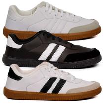 Kit 3 Tenis masculino feminino casual tons neutros retrô clássico original confortável urbano social Kit 3 Tenis masculino feminino casual tons neutros retrô clássico original confortável urbano social