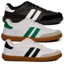 Kit 3 Tenis masculino feminino casual tons neutros retrô clássico original confortável urbano social Kit 3 Tenis masculino feminino casual tons neutros retrô clássico original confortável urbano social