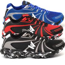 kit 3 Tenis oldsen masculino colorado caminhada corrida academia kit 3 Tenis oldsen masculino colorado caminhada corrida academia