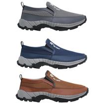 Kit 3 Tênis Slip On Sapatilha Masculina Use Facil Casual Adventure De Trilha Resistente Envio Imedia