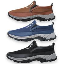 Kit 3 Tênis Slip On Sapatilha Masculina Use Facil Casual Adventure De Trilha Resistente Envio Imedia