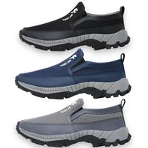Kit 3 Tênis Slip On Sapatilha Masculina Use Facil Casual Adventure De Trilha Resistente Envio Imedia