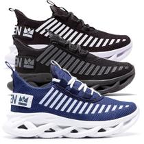 kit 3 tenis unissex masculino feminino Oldsen corrida academia kit 3 tenis unissex masculino feminino Oldsen corrida academia