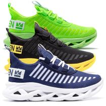 kit 3 tenis unissex masculino feminino Oldsen corrida academia