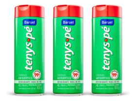 Kit 3 Tenys Pé Canforado Talco Anticéptico 100g Baruel - Desodorante em Pó Kit 3 Tenys Pé Canforado Talco Anticéptico 100g Baruel - Desodorante em Pó