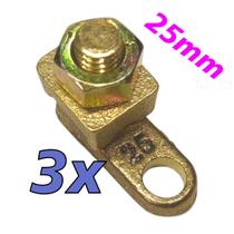 Kit 3 Terminal de Pressão Sapata Botinha para Cabo 25mm Reforçado