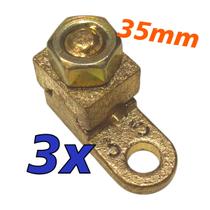 Kit 3 Terminal de Pressão Sapata Botinha para Cabo 35mm Reforçado