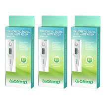 Kit 3 Termômetro Clínico Digital Haste Rígida T104 - Bioland