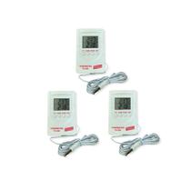 Kit 3 Termômetro Digital Alarme Temperatura Interna Externa Imã Traseiro Gravação Sensor Th-200 Portátil - Instrutherm