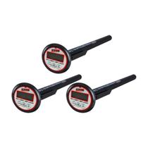 Kit 3 Termômetro Digital Contato Faixa Temperatura -50 A 300C A Prova D'água Tipo Espeto Te-500 Portátil Instrutherm