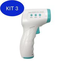 Kit 3 Termômetro Digital Infravermelho Laser Testa Febre