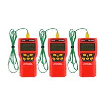 Kit 3 Termômetro Digital Sensor Tipo K Superfícies Gases Líquidos Datalogger Hold Máx Mín Th-1600 Portátil Instrutherm