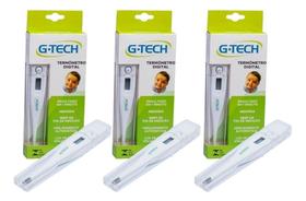 Kit 3 Termometros G-Tech Axilar Digital Branco Kit 3 Termometros G-Tech Axilar Digital Branco