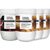 Kit 3 termoterapia cafeína 7 ativos 1 creme pimenta negra