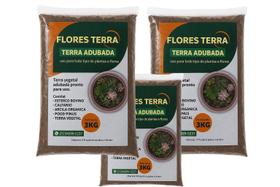 Kit 3 Terra Adubada Flores Terra 3kg Cada Plantas e Flores Kit 3 Terra Adubada Flores Terra 3kg Cada Plantas e Flores