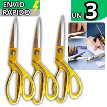 Kit 3 Tesoura De Costura Alfaiate Profissional Para Tecidos Artesanatos Resistente 9,5 Kit 3 Tesoura De Costura Alfaiate Profissional Para Tecidos Artesanatos Resistente 9,5
