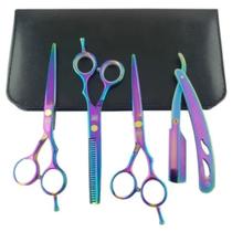 Kit 3 Tesoura Fio Laser Fio Navalha Desfiadeira Navalha Furta Cor Kit 3 Tesoura Fio Laser Fio Navalha Desfiadeira Navalha Furta Cor