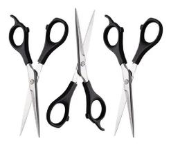 Kit 3 tesoura profissional fio laser 6" aço inox marco boni
