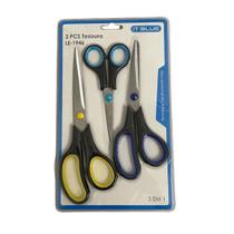 Kit 3 Tesouras Aço Inoxidável Resistentes Cozinha Escola Multiuso