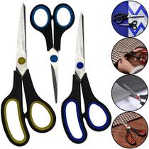 Kit 3 Tesouras Cortar Multiuso Cozinha Tecido Aço Inoxidável - IT-BLUE Kit 3 Tesouras Cortar Multiuso Cozinha Tecido Aço Inoxidável - IT-BLUE