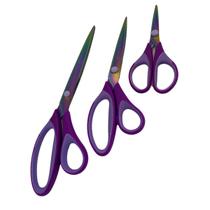 Kit 3 Tesouras De Titanium Titânio Corte E Costura Patchwork