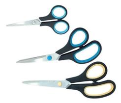 Kit 3 Tesouras Inoxidável Resistentes Para Uso Geral