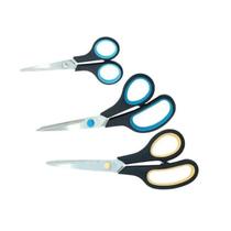 Kit 3 Tesouras Multiuso Cabelo Papel Plastico Borracha Eva aço inoxidavel