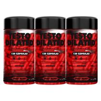 Kit 3 Testo Dilated Body Nutry, pote 120 cápsulas cada com Vitaminas e Minerais, Boro, Arginina, Magnésio, e Vitamina B6 Kit 3 Testo Dilated Body Nutry, pote 120 cápsulas cada com Vitaminas e Minerais, Boro, Arginina, Magnésio, e Vitamina B6