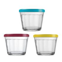 KIT 3 Tigela Americana Congelar Papinha C/ tampa 150ml Vidro KIT 3 Tigela Americana Congelar Papinha C/ tampa 150ml Vidro