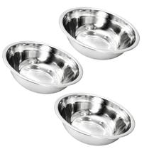 Kit 3 Tigela Bacia Bowl De Inox Redonda com Capacidade de 750mL Cozinha - 18cm - Ke Home Kit 3 Tigela Bacia Bowl De Inox Redonda com Capacidade de 750mL Cozinha - 18cm - Ke Home