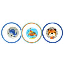 Kit 3 Tigelas Infantis Tigre Dino Submarino BPA Free Kit 3 Tigelas Infantis Tigre Dino Submarino BPA Free
