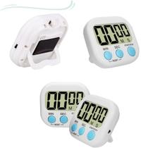 Kit 3 Timer Digital Temporizador Cronômetro Cozinha Relógio