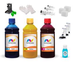 Kit 3 Tinta Compatível Para Canon iP1300 PG-40 e CL-41 250ml - Toner Vale