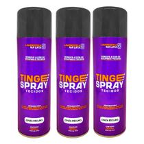 Kit 3 Tinta de Tecidos Roupas Estofados Carpetes Tingespray Tecidos 300ml