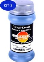 Kit 3 Tinta Horizonte - 100 Ml - Cor: Azul Marinho - Semi Brilho