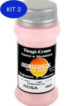 Kit 3 Tinta Horizonte - 100 Ml - Cor: Rosa - Semi Brilho