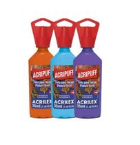 Kit 3 Tinta para Tecido Acripuff Expansão a Calor 35ml a Sua Escolha Acrilex