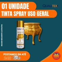Kit 3 Tinta Spray Metálica Qualitex Dourado Alta Cobertura Secagem Rápida Kit 3 Tinta Spray Metálica Qualitex Dourado Alta Cobertura Secagem Rápida