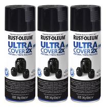 Kit 3 Tinta Spray Ultra Cover 2x Multiuso Preto Rust Oleum Kit 3 Tinta Spray Ultra Cover 2x Multiuso Preto Rust Oleum
