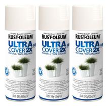 Kit 3 Tinta Spray Ultra Cover 2x Rust Oleum Multiuso Branco Kit 3 Tinta Spray Ultra Cover 2x Rust Oleum Multiuso Branco