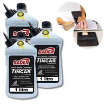 Kit 3 Tintas 1 Litro Cada Para Recarregar Almofada Carimbo Preto Alto Rendimento
