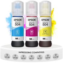 Kit 3 Tintas Coloridas Original Epson T504 Compatível L4150 L4160 L6161 L6171 L6191 L4260 L14150 L6270 Kit 3 Tintas Coloridas Original Epson T504 Compatível L4150 L4160 L6161 L6171 L6191 L4260 L14150 L6270