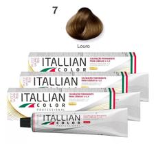 Kit 3 Tintas de Cabelo Profissional 7.0 Louro Itallian Color Kit 3 Tintas de Cabelo Profissional 7.0 Louro Itallian Color