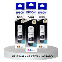 Kit 3 Tintas original para T544 L3150 l3210 3250 Black