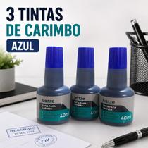 Kit 3 Tintas para Carimbo Bazze 40ml Refil para Almofada Kit 3 Tintas para Carimbo Bazze 40ml Refil para Almofada