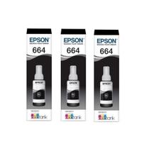 Kit 3 Tintas Para Impressora 664 Preto Bk